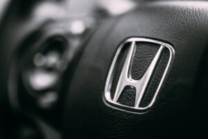 Honda logo, steering wheel